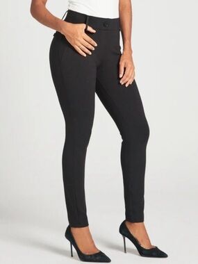 Betabrand Skinny Leg Classic Dress Pant Yoga Pants Black Women's Large Petite